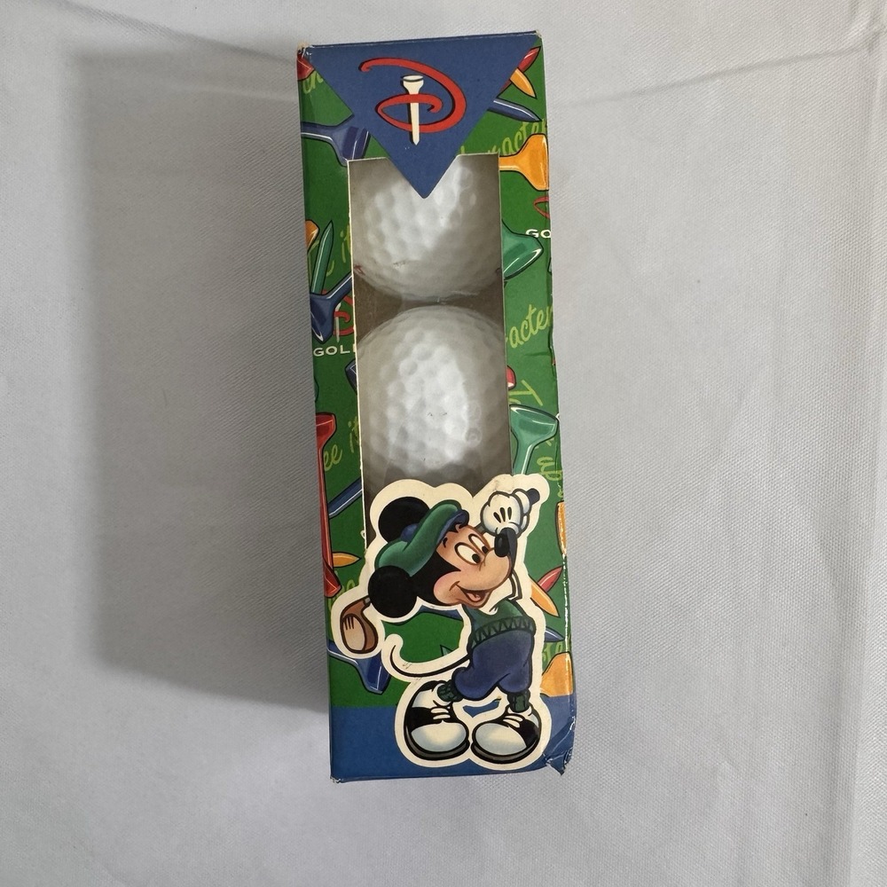 Vintage Mickey Mouse Golf Balls Set Of 3 Disney Pinnacle New In Box‎